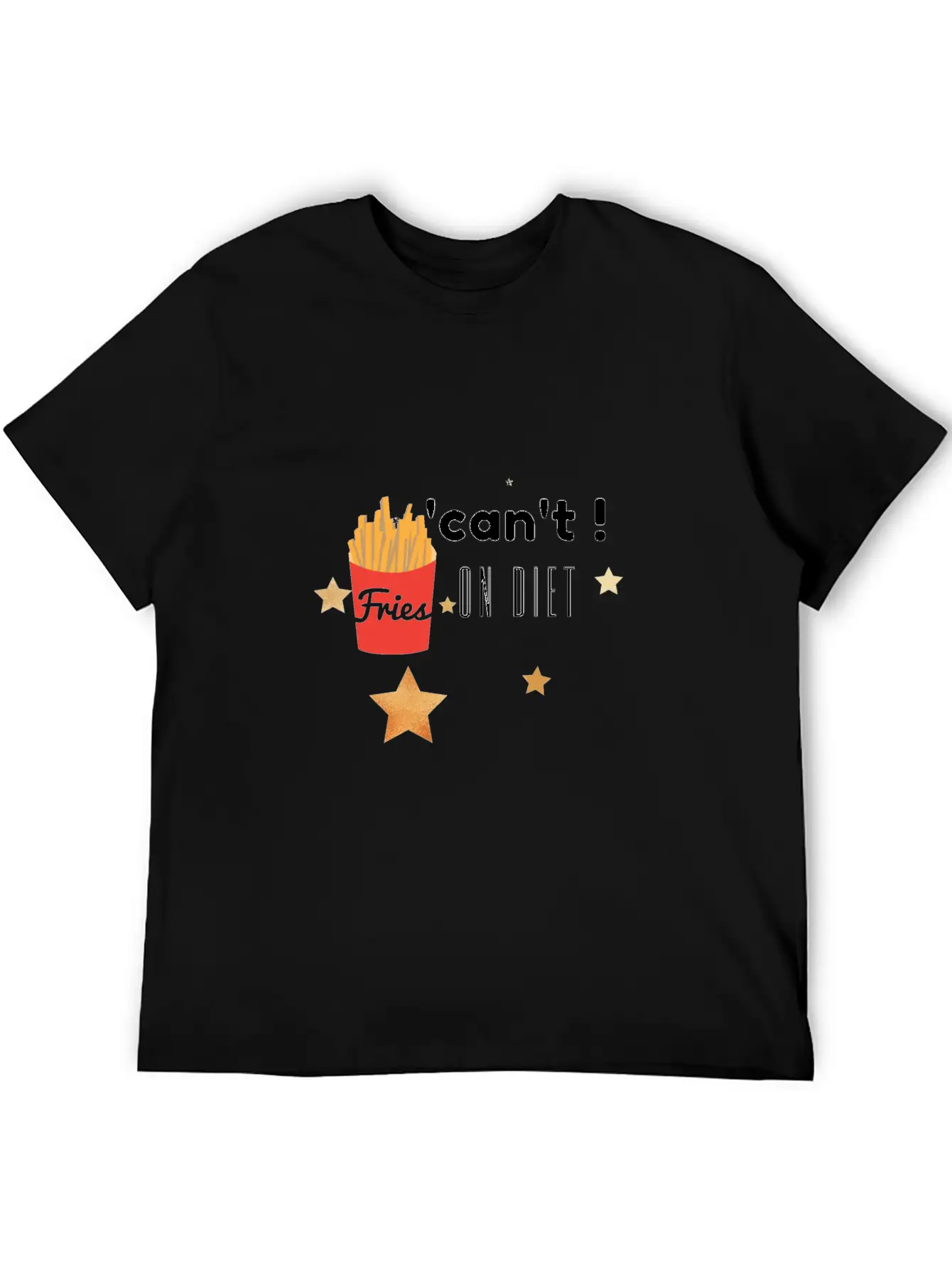 'can't ! On Diet... Breathable Soft Cotton T-Shirt – Timeless Casual Look