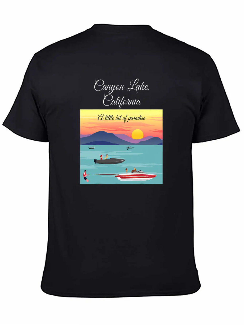 Canyon Lake Californa Little Bit Of Paradise Men Classic Cotton Tee – Unisex Comfort For Any Season