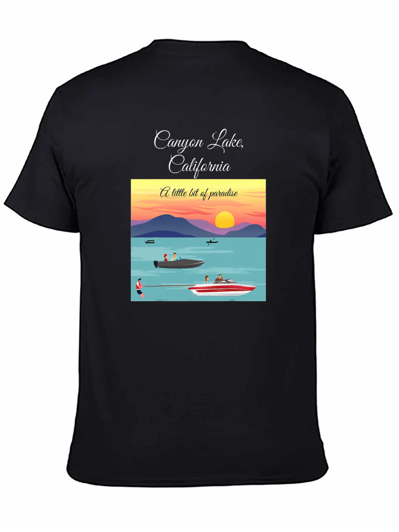 Canyon Lake Californa Little Bit Of Paradise Men Classic Cotton Tee – Unisex Comfort For Any Season