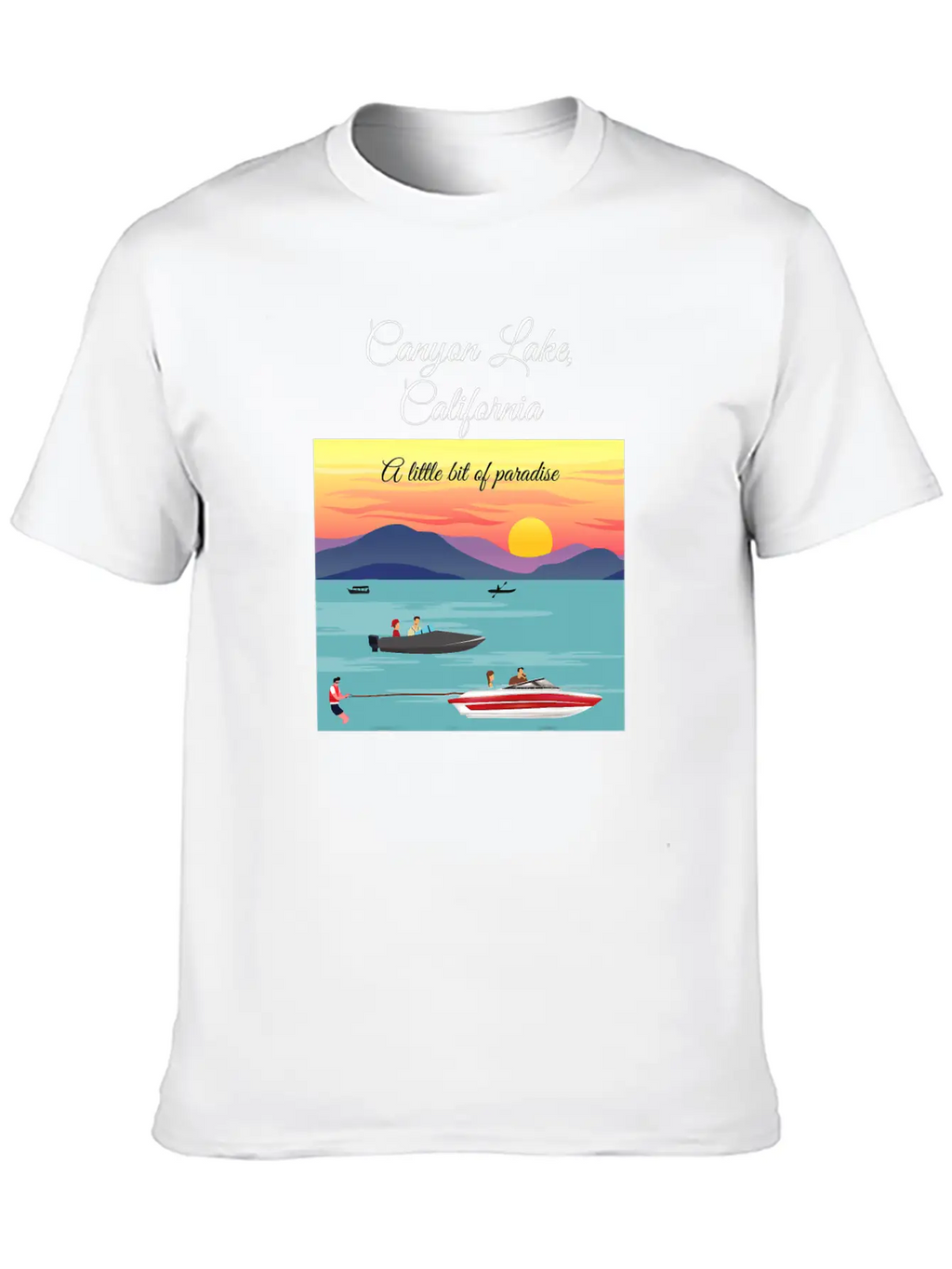 Canyon Lake Californa Little Bit Of Paradise Men Classic Cotton Tee – Unisex Comfort For Any Season