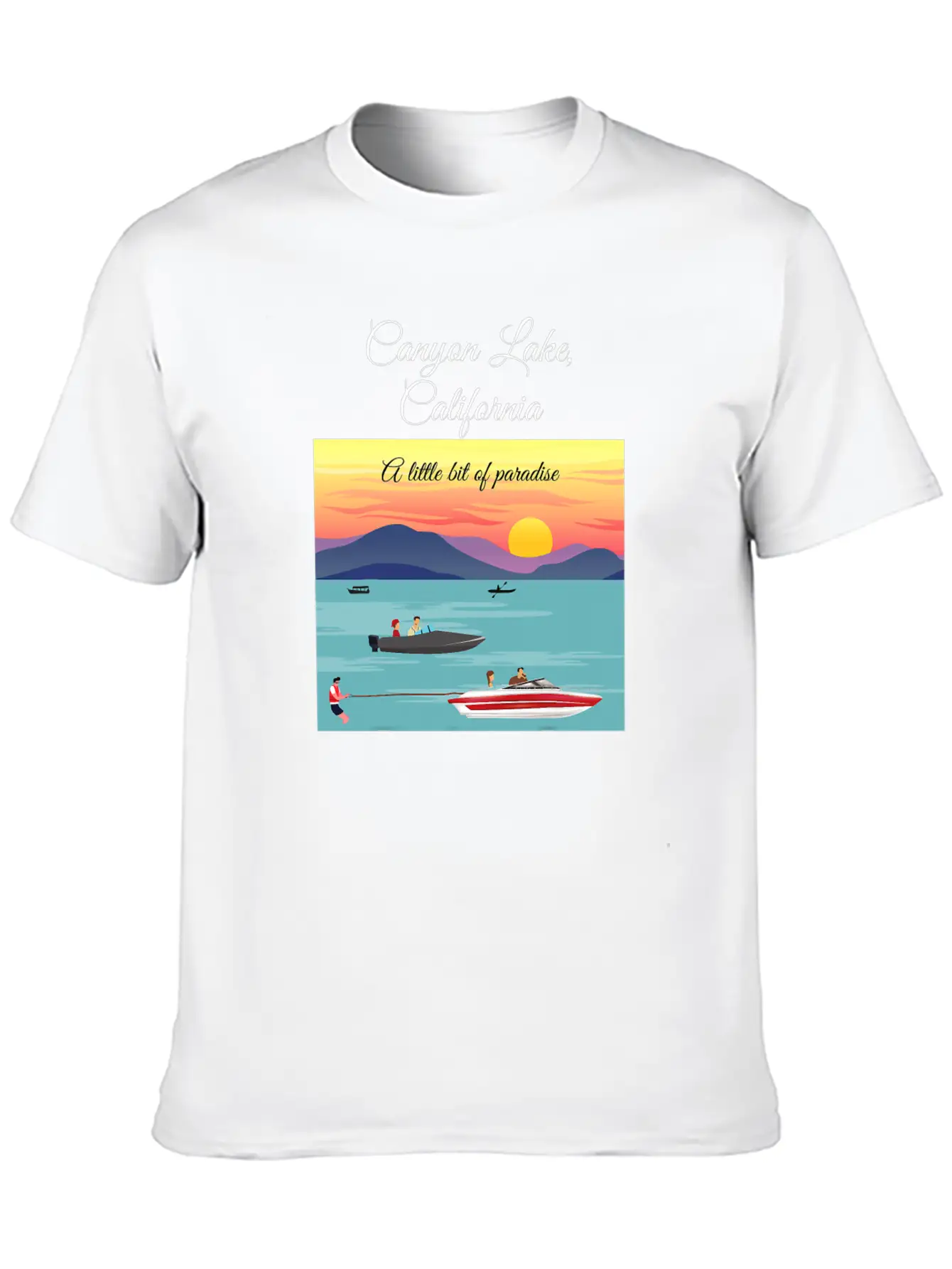 Canyon Lake Californa Little Bit Of Paradise Men Classic Cotton Tee – Unisex Comfort For Any Season