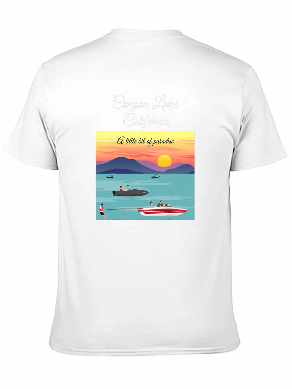 Canyon Lake Californa Little Bit Of Paradise Men Classic Cotton Tee – Unisex Comfort For Any Season