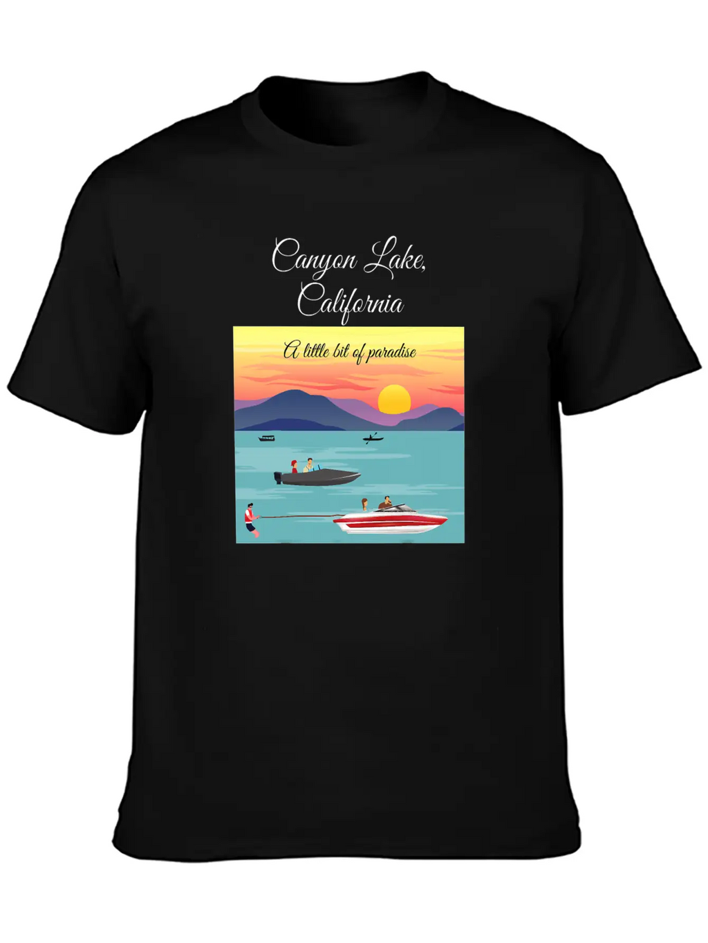 Canyon Lake Californa Little Bit Of Paradise Men Classic Cotton Tee – Unisex Comfort For Any Season