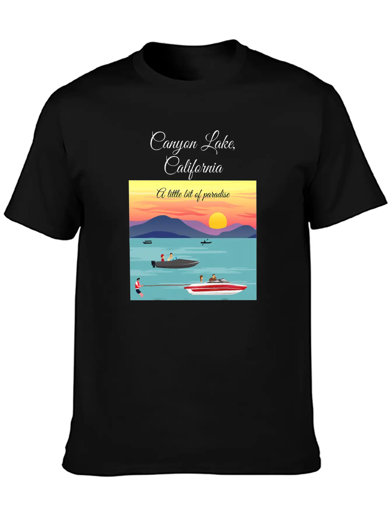 Canyon Lake Californa Little Bit Of Paradise Men Classic Cotton Tee – Unisex Comfort For Any Season