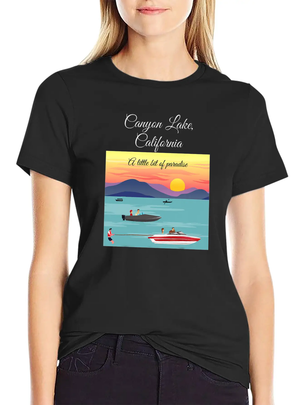 Canyon Lake Californa Little Bit Of Paradise Men Classic Cotton Tee – Unisex Comfort For Any Season