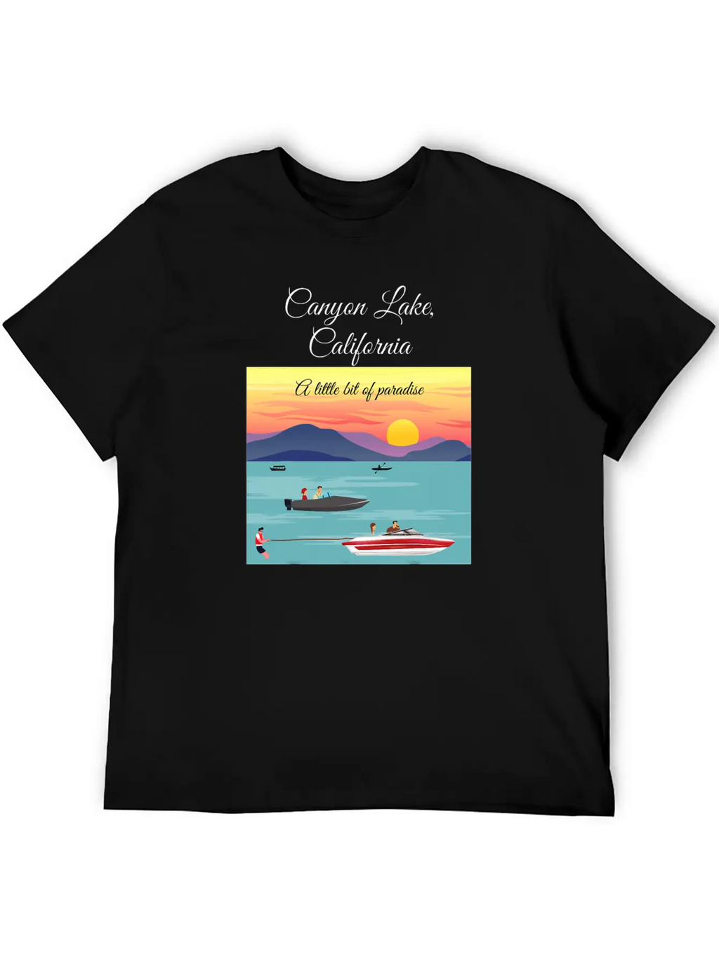 Canyon Lake Californa Little Bit Of Paradise Men Classic Cotton Tee – Unisex Comfort For Any Season