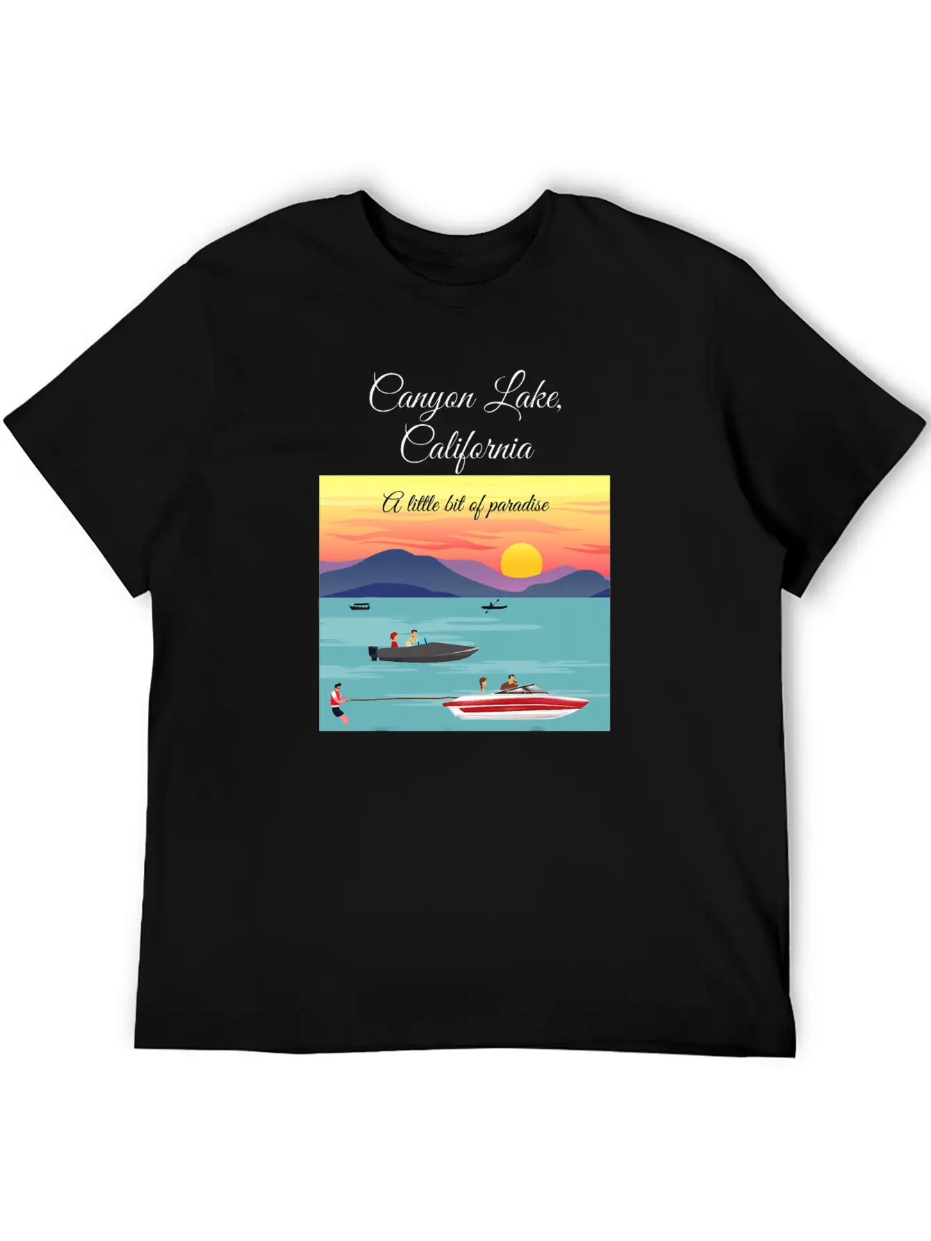 Canyon Lake Californa Little Bit Of Paradise Men Classic Cotton Tee – Unisex Comfort For Any Season