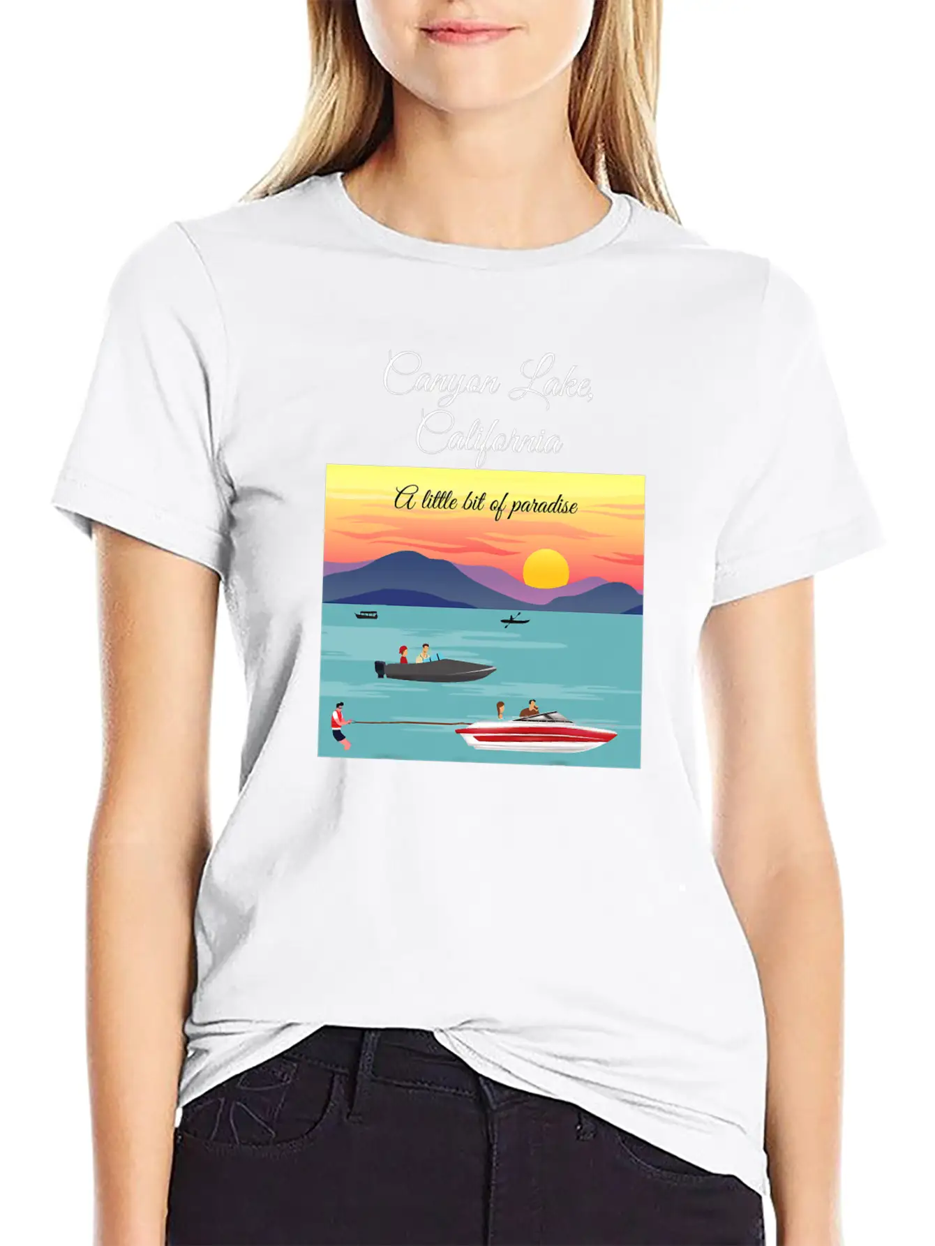 Canyon Lake Californa Little Bit Of Paradise Men Classic Cotton Tee – Unisex Comfort For Any Season