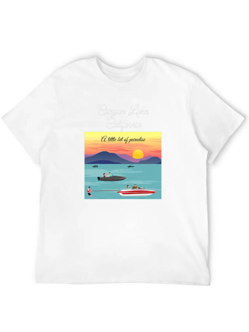 Canyon Lake Californa Little Bit Of Paradise Men Classic Cotton Tee – Unisex Comfort For Any Season