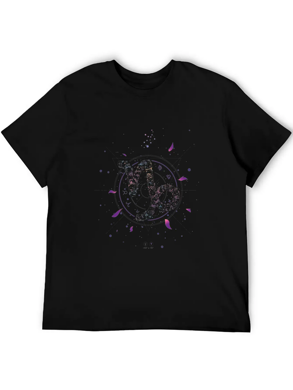 CAPRICORN FLORAL ZODIAC SIGN Relaxed Everyday Tee – Lightweight And Durable Cotton