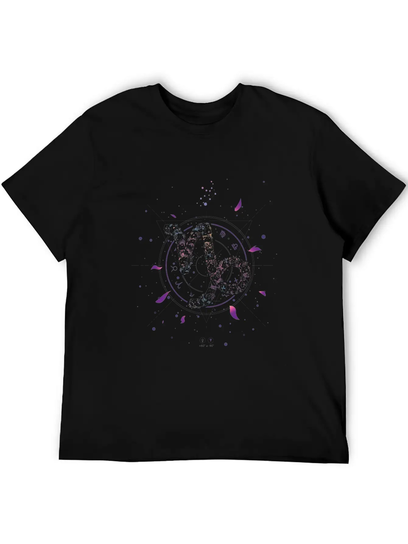 CAPRICORN FLORAL ZODIAC SIGN Relaxed Everyday Tee – Lightweight And Durable Cotton