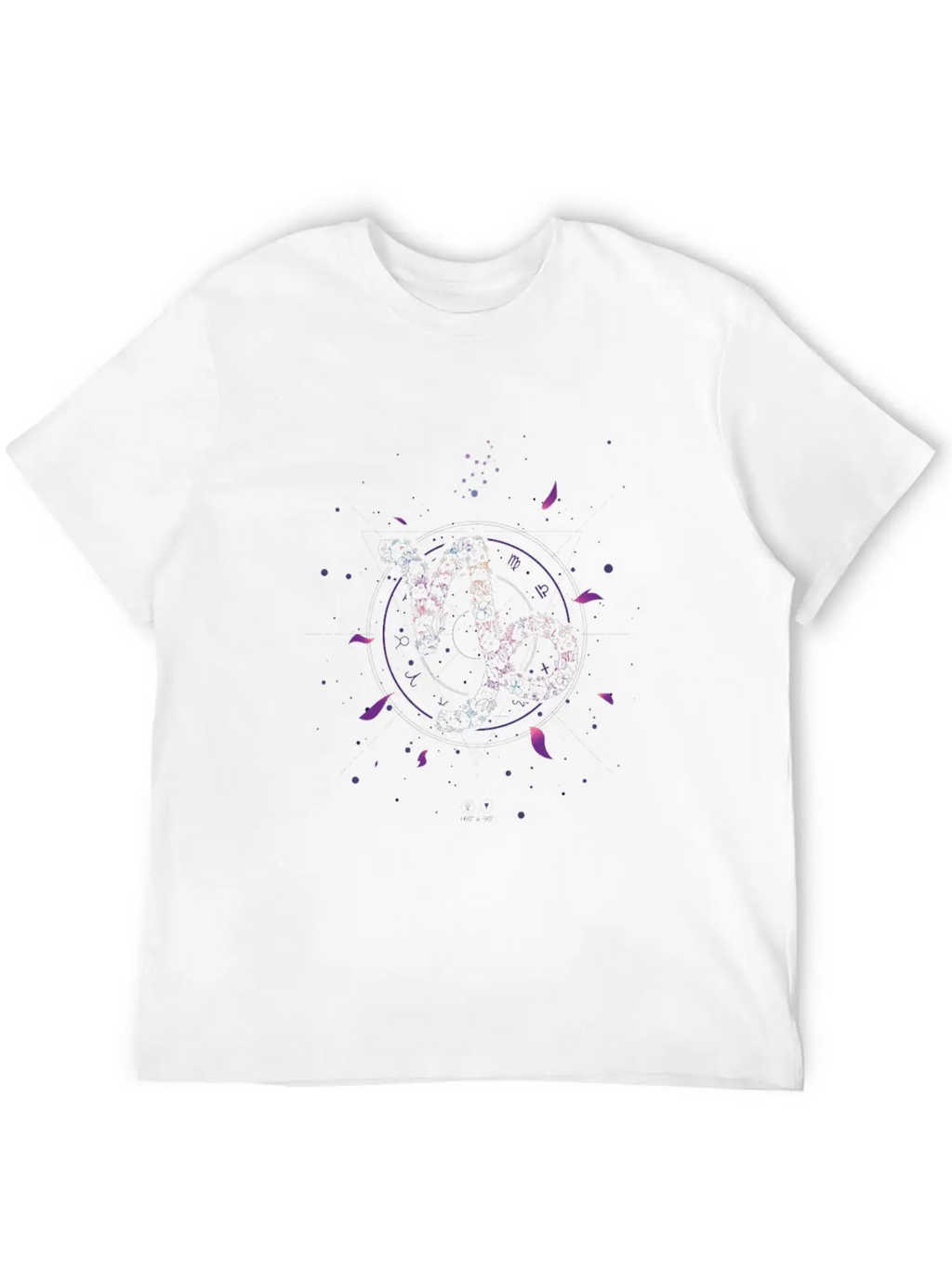 CAPRICORN FLORAL ZODIAC SIGN Relaxed Everyday Tee – Lightweight And Durable Cotton