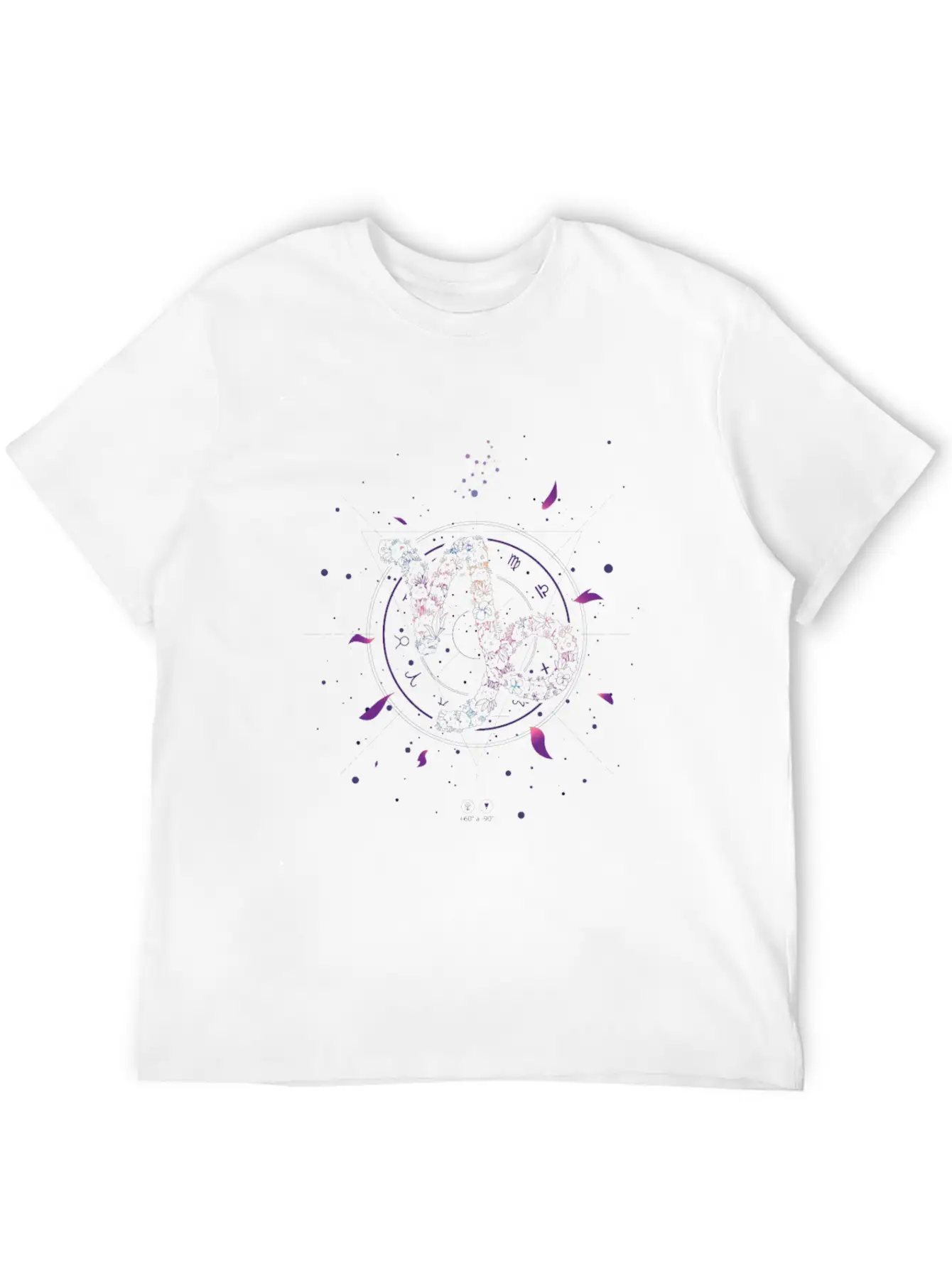 CAPRICORN FLORAL ZODIAC SIGN Relaxed Everyday Tee – Lightweight And Durable Cotton