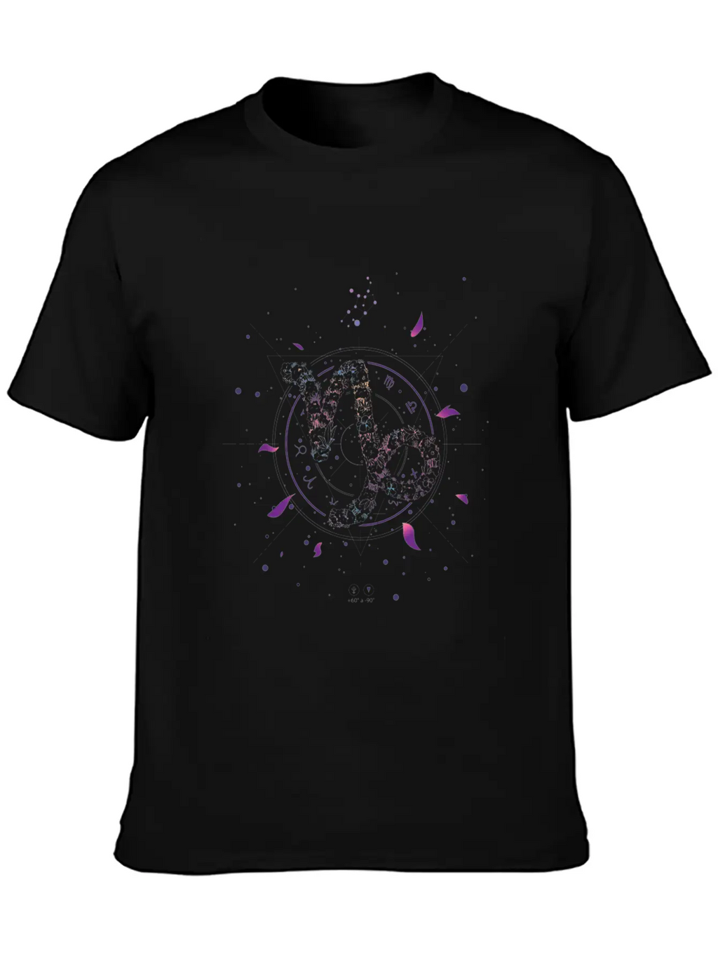 CAPRICORN FLORAL ZODIAC SIGN Relaxed Everyday Tee – Lightweight And Durable Cotton