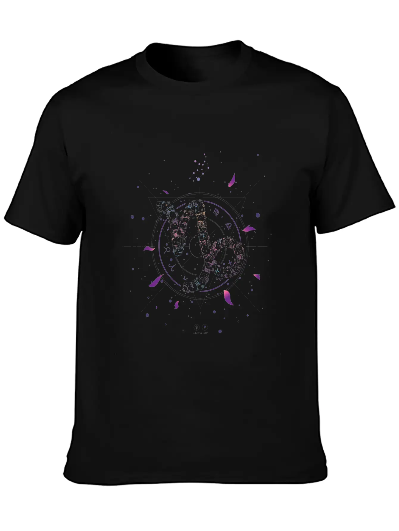 CAPRICORN FLORAL ZODIAC SIGN Relaxed Everyday Tee – Lightweight And Durable Cotton