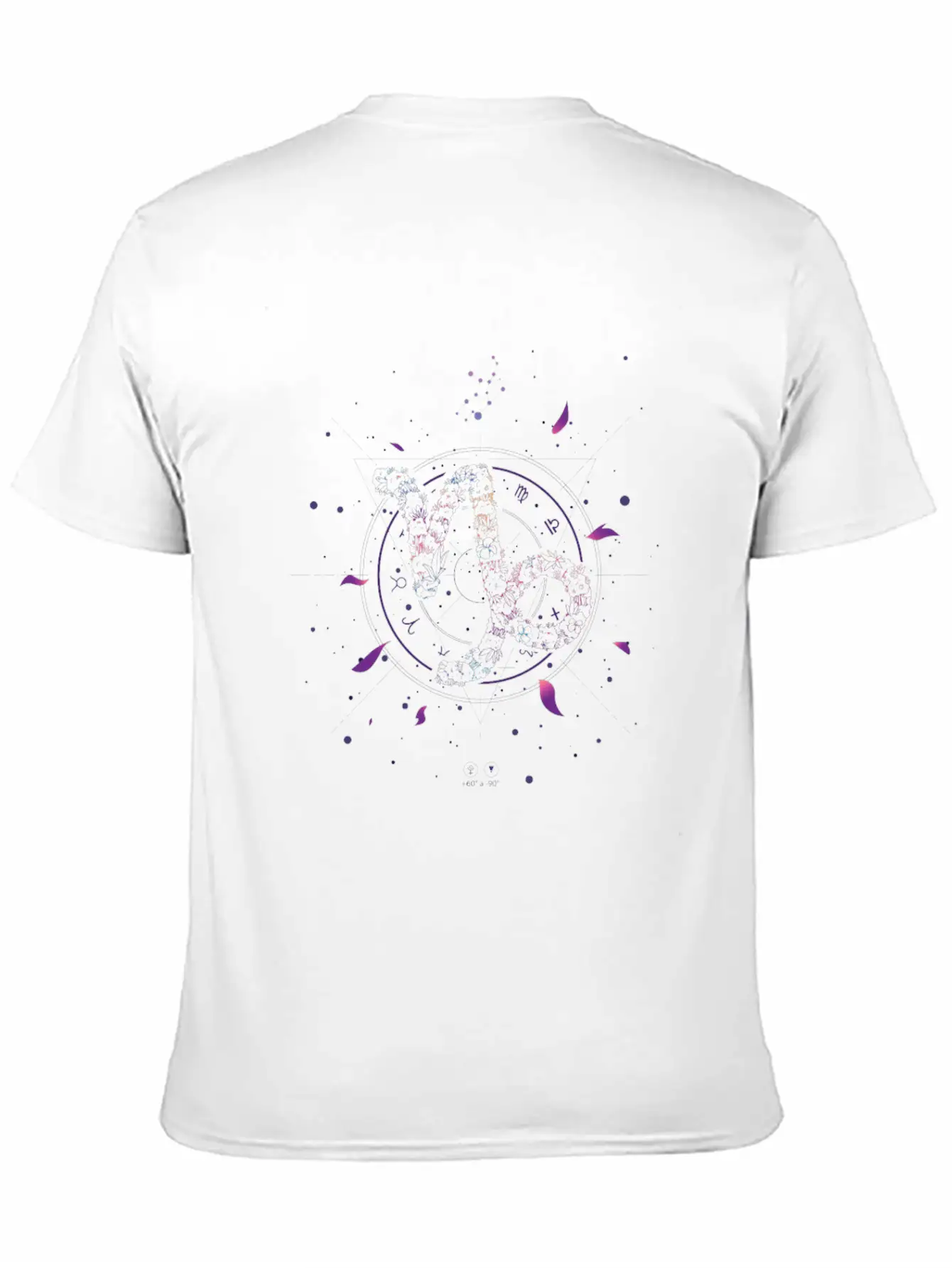 CAPRICORN FLORAL ZODIAC SIGN Relaxed Everyday Tee – Lightweight And Durable Cotton