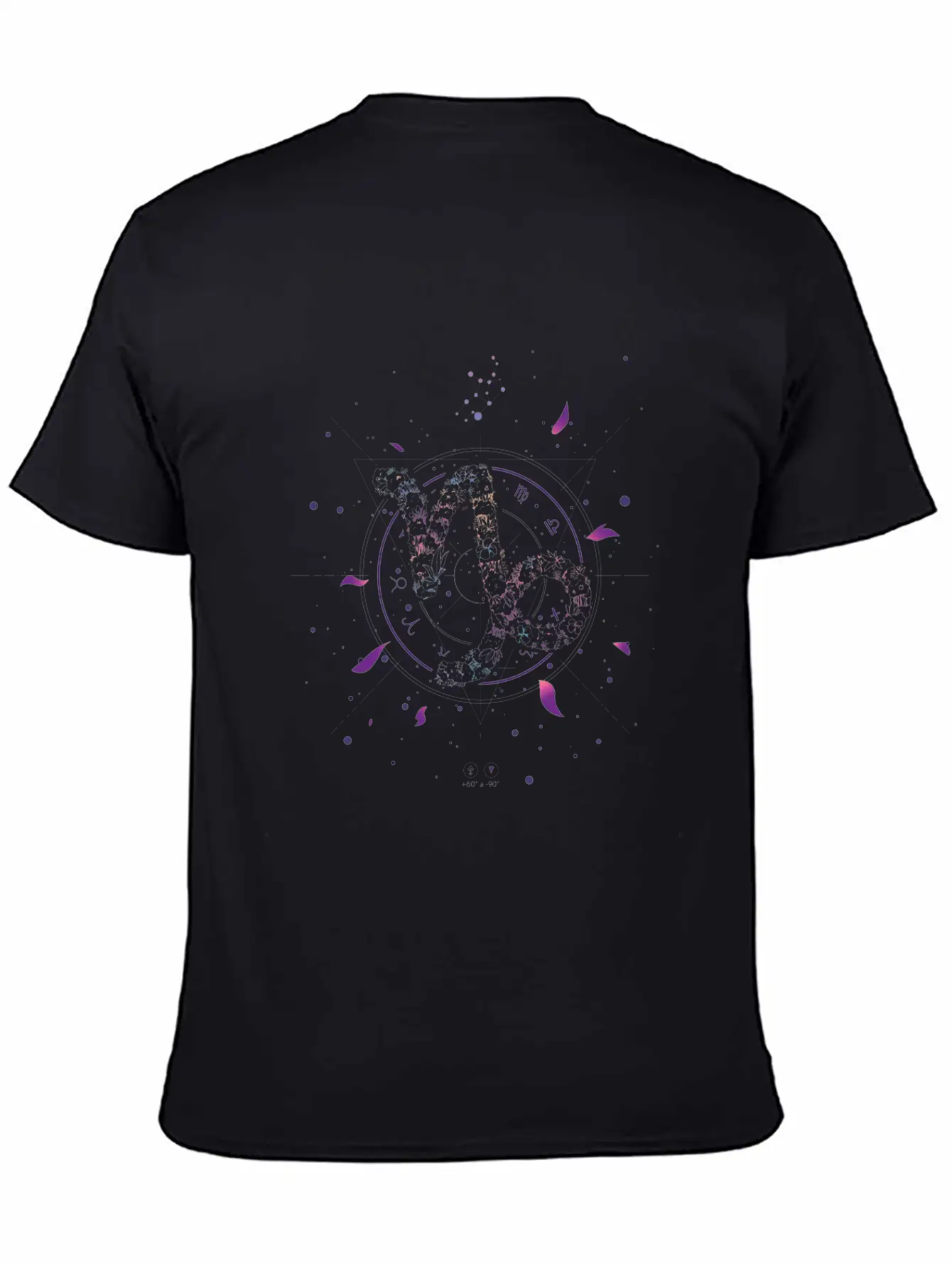 CAPRICORN FLORAL ZODIAC SIGN Relaxed Everyday Tee – Lightweight And Durable Cotton