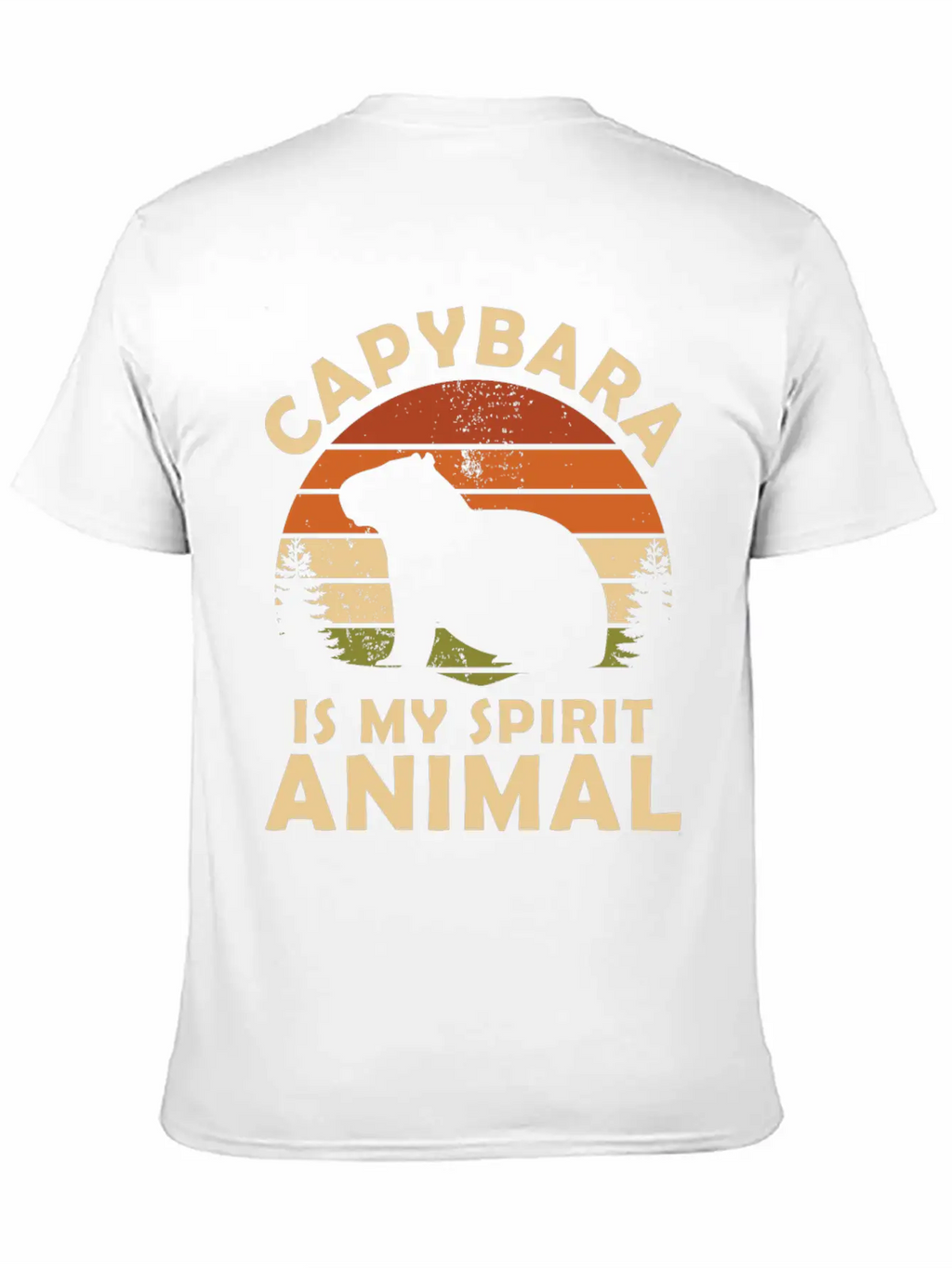 Capybara Is My Spirit Animal Classic Cotton Tee – Unisex Comfort For Any Season