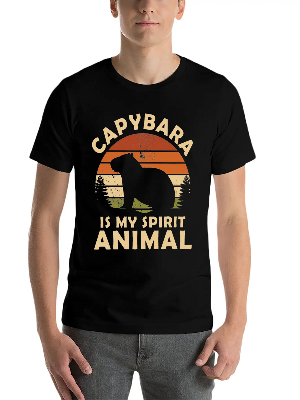 Capybara Is My Spirit Animal Classic Cotton Tee – Unisex Comfort For Any Season