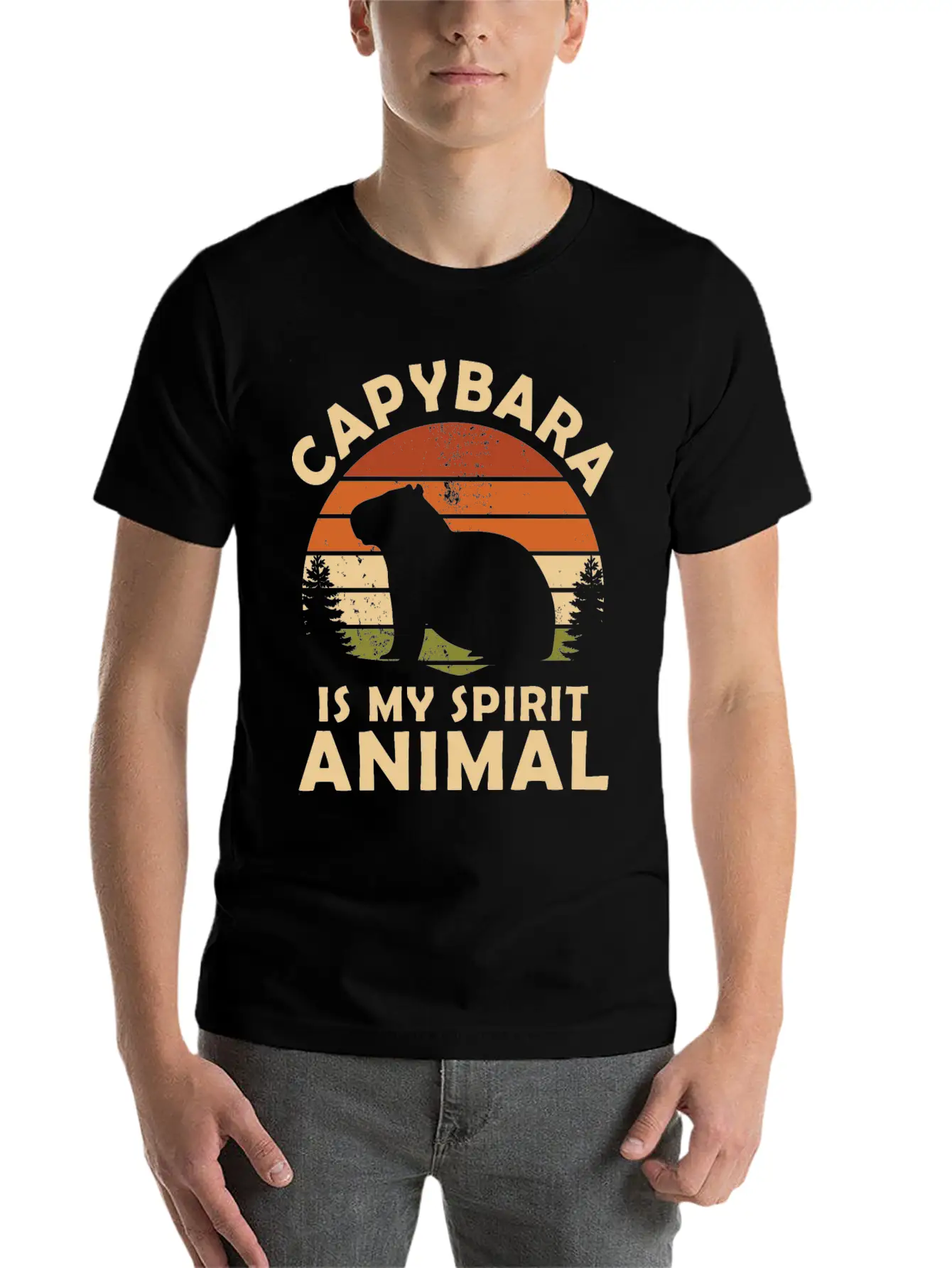 Capybara Is My Spirit Animal Classic Cotton Tee – Unisex Comfort For Any Season