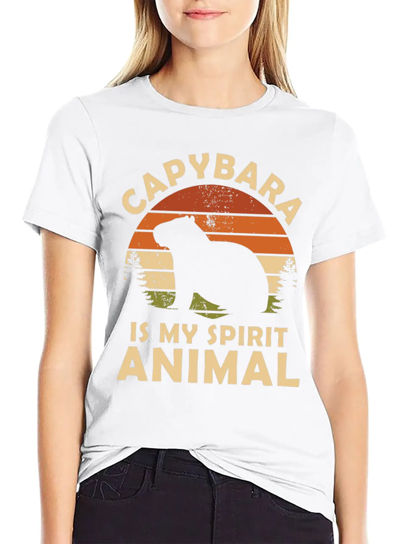 Capybara Is My Spirit Animal Classic Cotton Tee – Unisex Comfort For Any Season