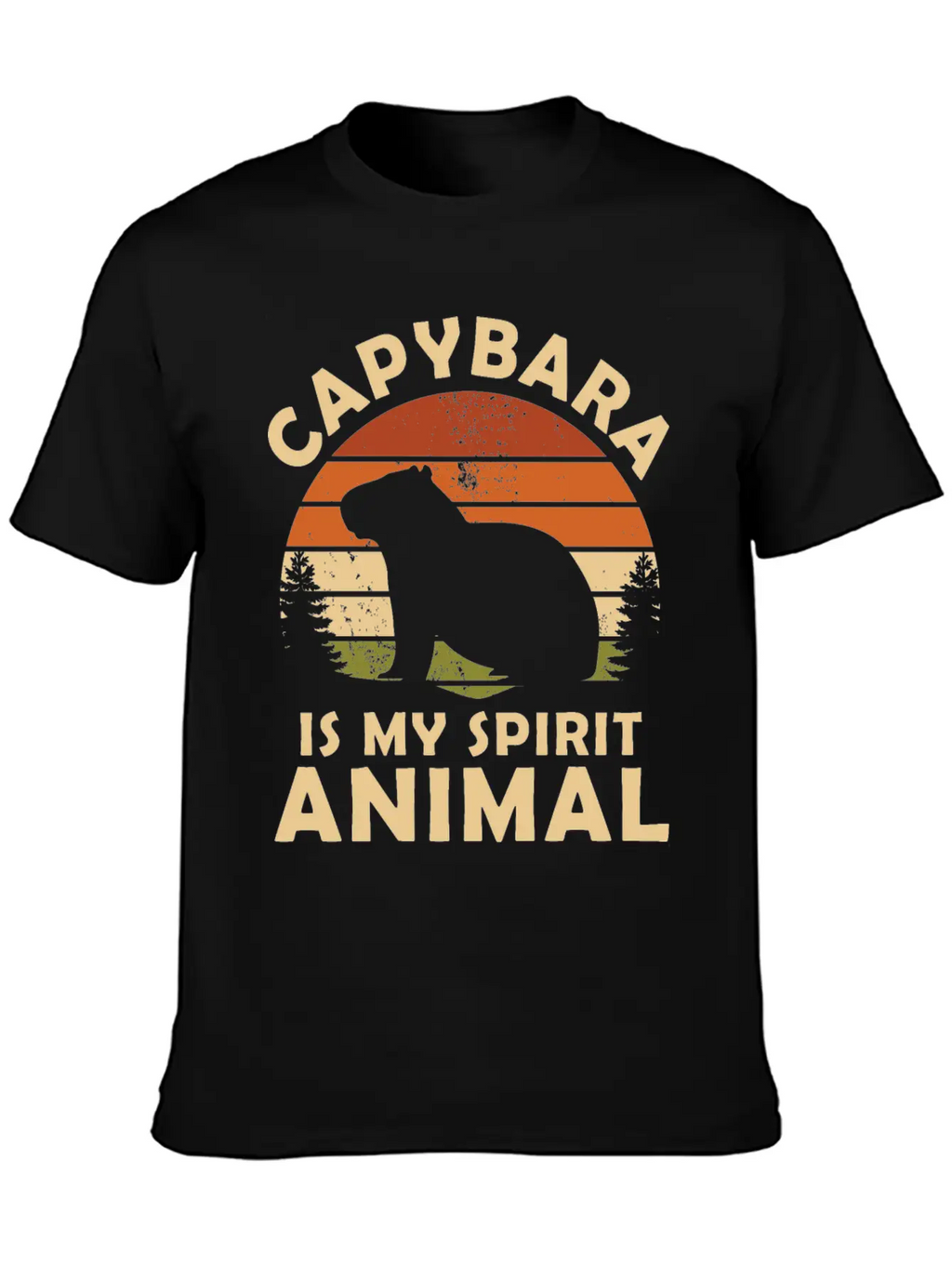 Capybara Is My Spirit Animal Classic Cotton Tee – Unisex Comfort For Any Season