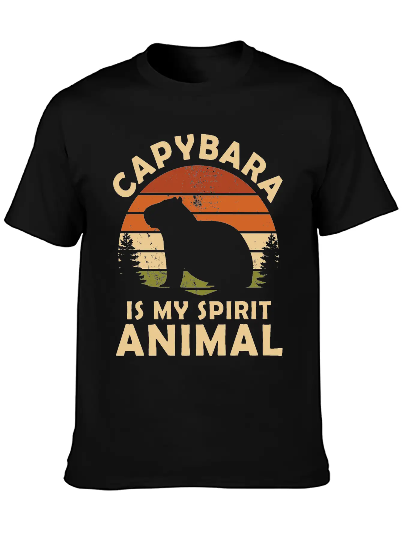 Capybara Is My Spirit Animal Classic Cotton Tee – Unisex Comfort For Any Season