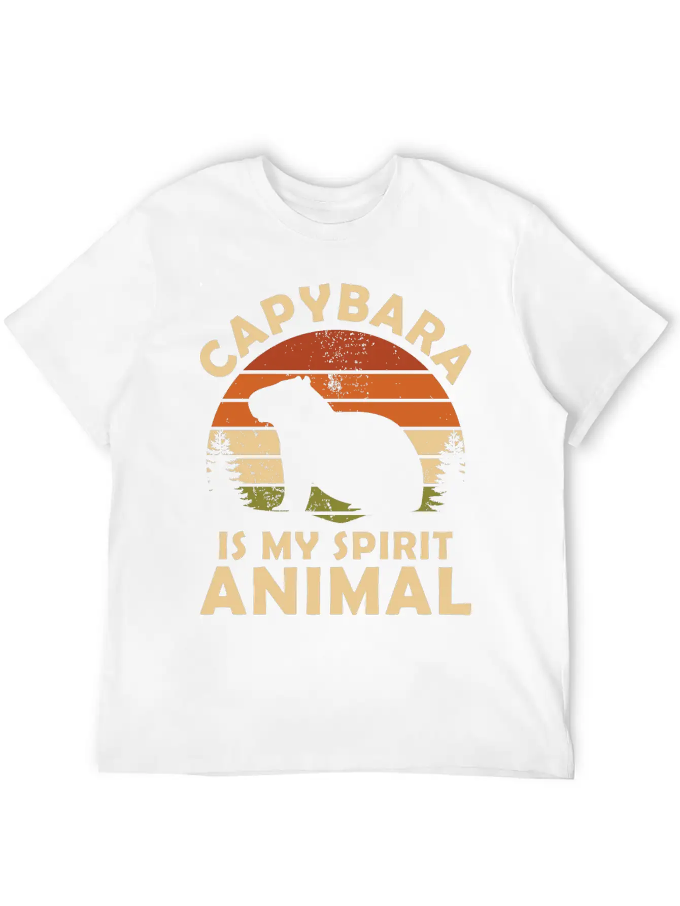 Capybara Is My Spirit Animal Classic Cotton Tee – Unisex Comfort For Any Season