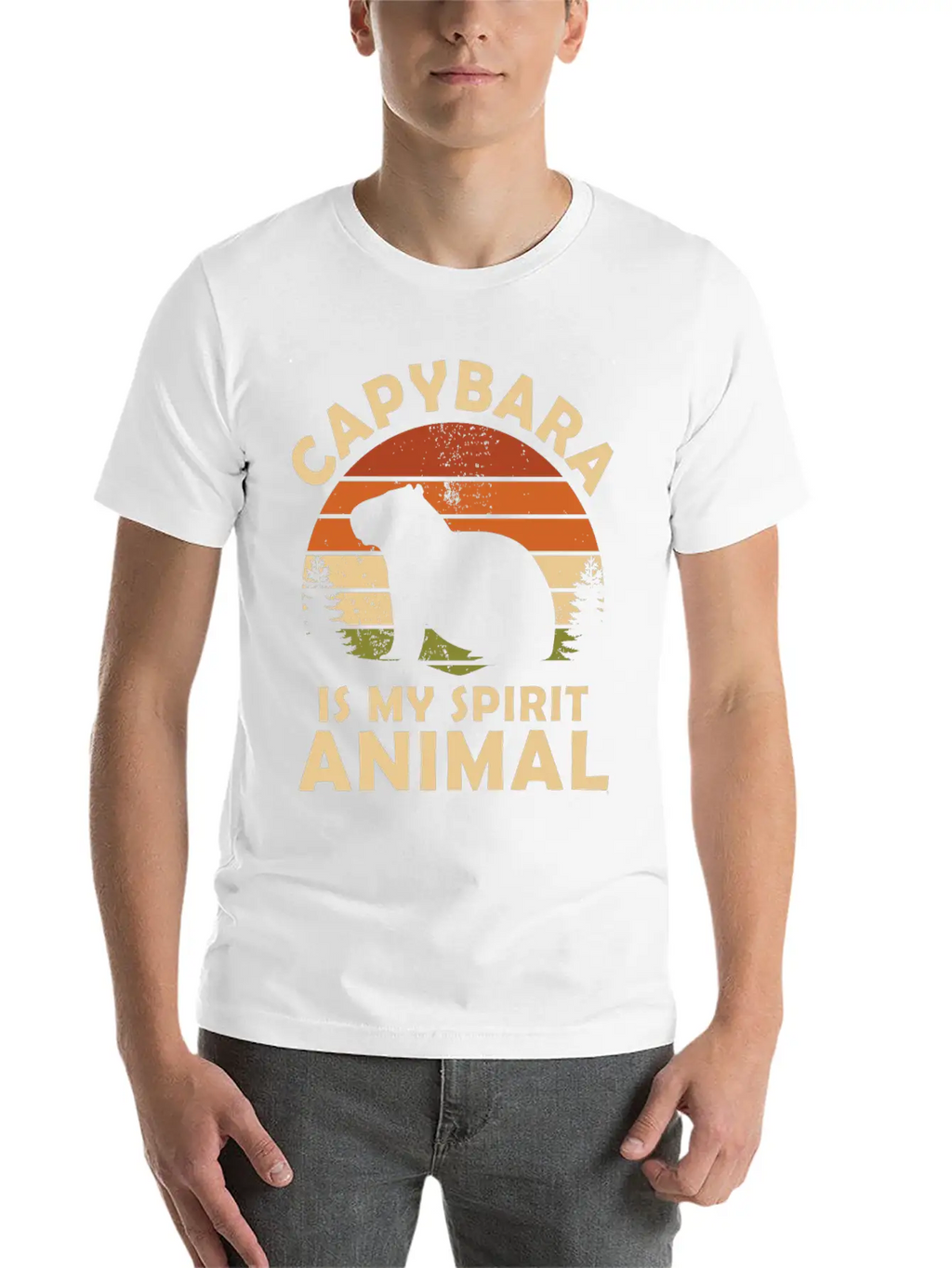 Capybara Is My Spirit Animal Classic Cotton Tee – Unisex Comfort For Any Season