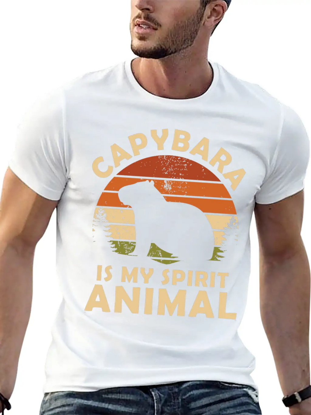Capybara Is My Spirit Animal Classic Cotton Tee – Unisex Comfort For Any Season