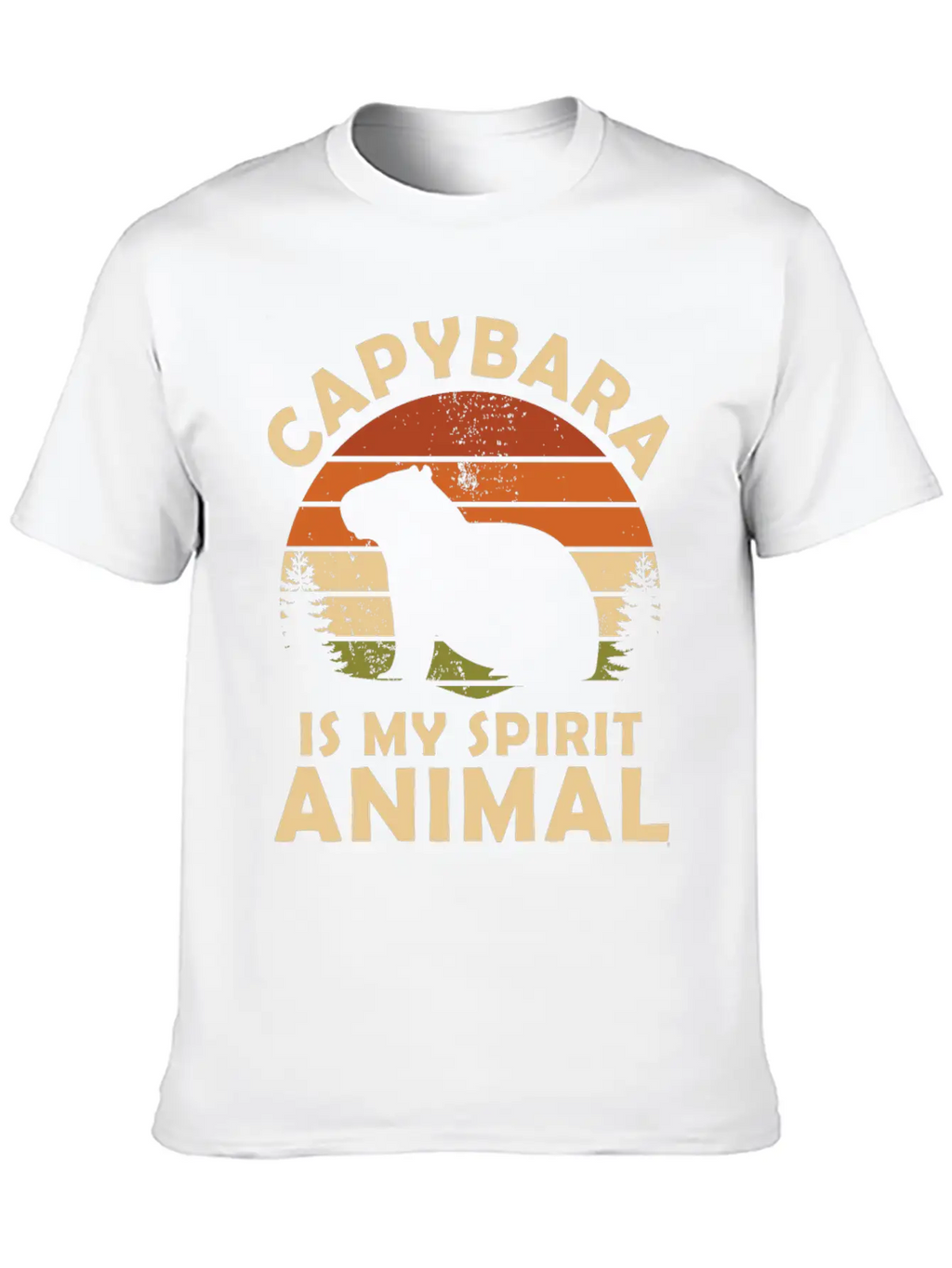 Capybara Is My Spirit Animal Classic Cotton Tee – Unisex Comfort For Any Season