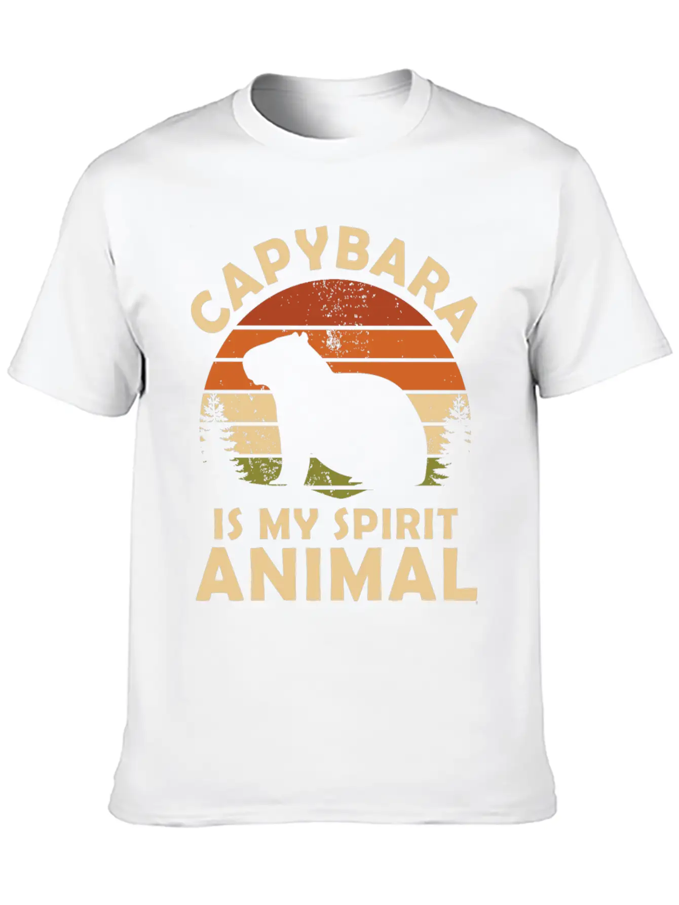 Capybara Is My Spirit Animal Classic Cotton Tee – Unisex Comfort For Any Season