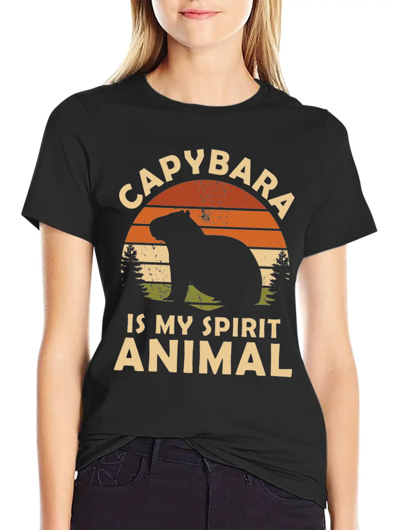 Capybara Is My Spirit Animal Classic Cotton Tee – Unisex Comfort For Any Season
