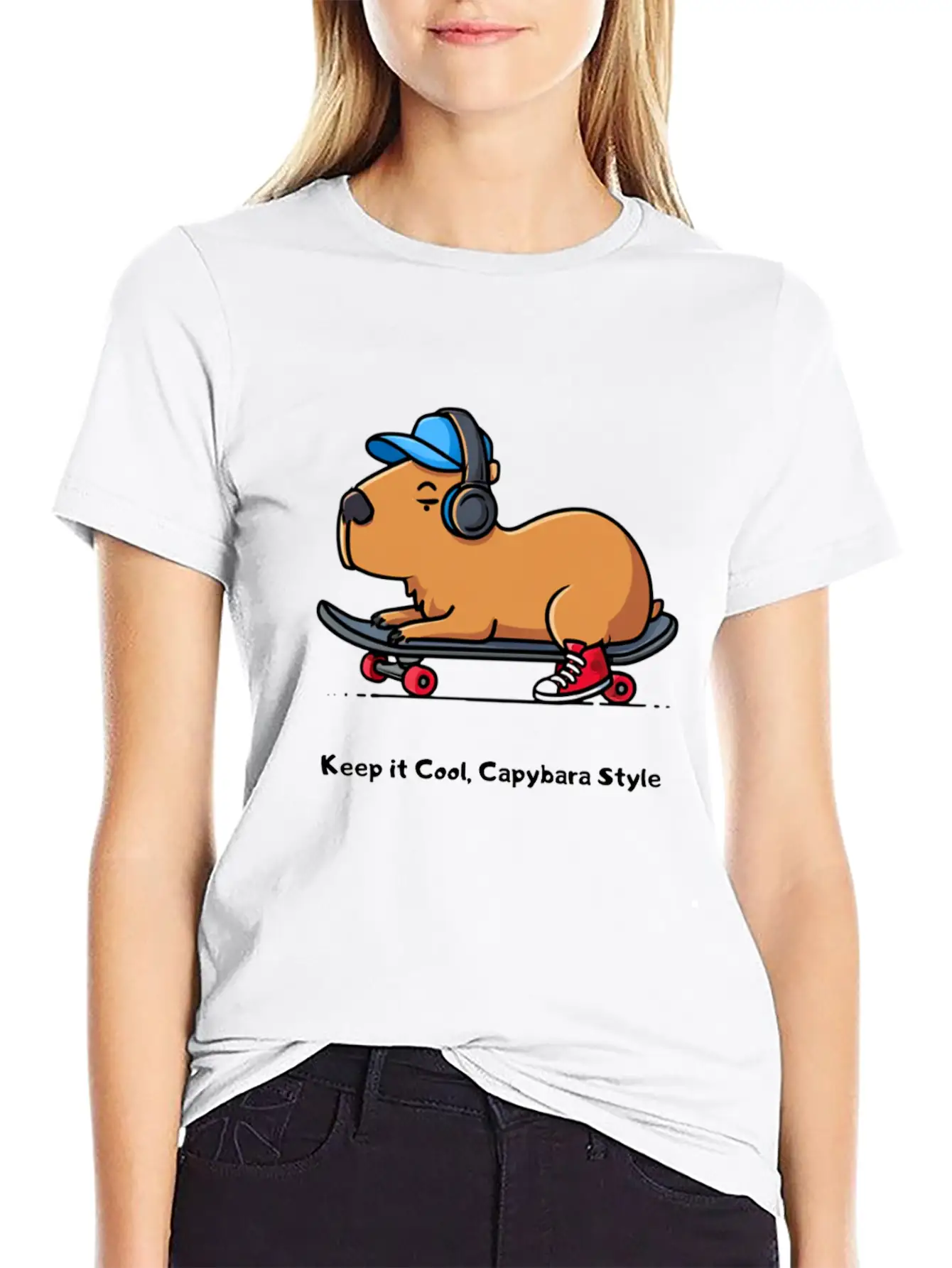 CAPYBARA STYLE Relaxed Everyday Tee – Lightweight And Durable Cotton