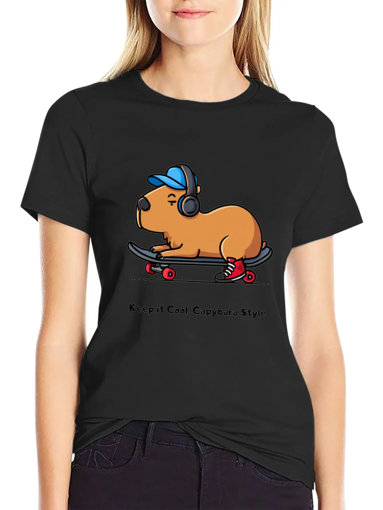 CAPYBARA STYLE Relaxed Everyday Tee – Lightweight And Durable Cotton