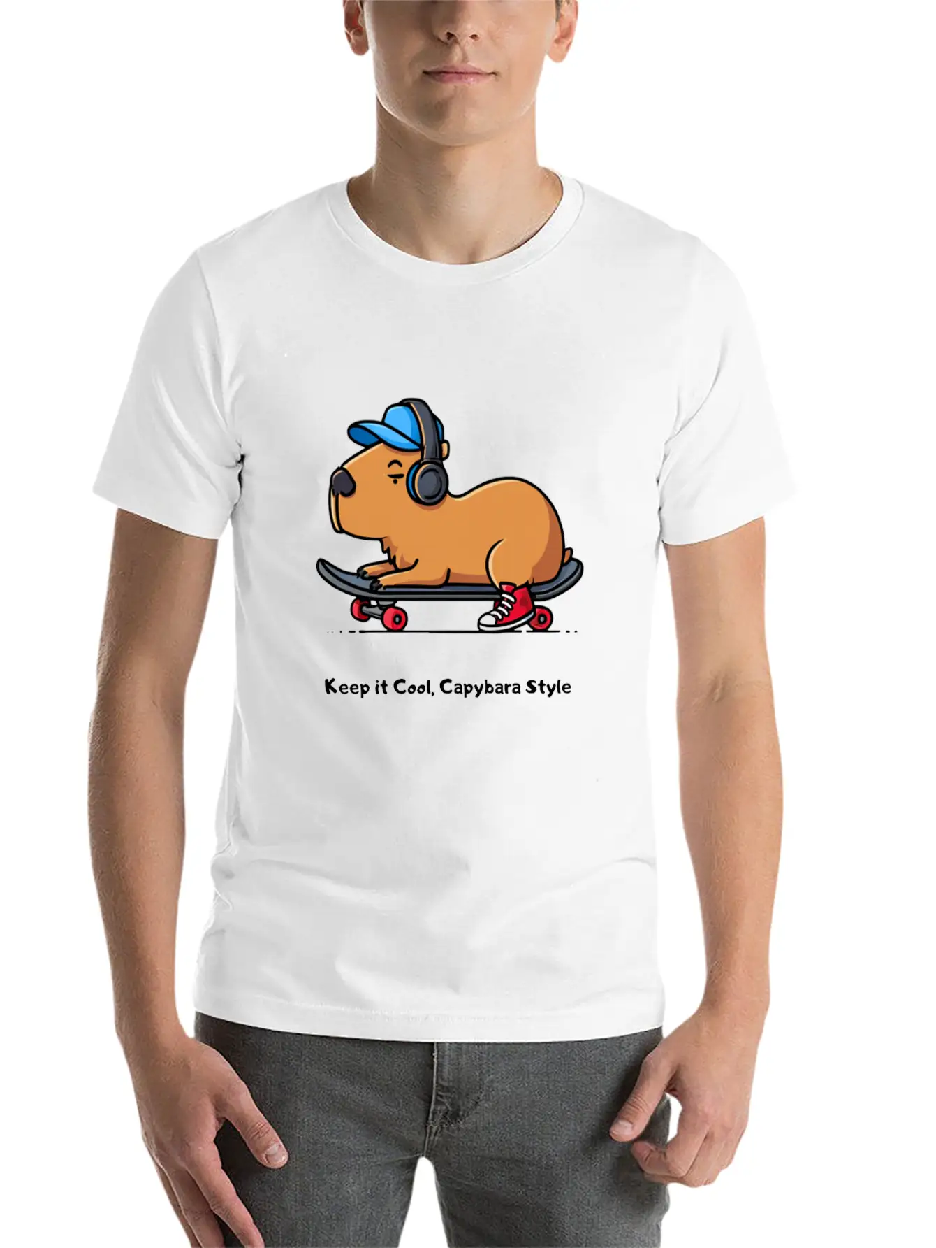 CAPYBARA STYLE Relaxed Everyday Tee – Lightweight And Durable Cotton
