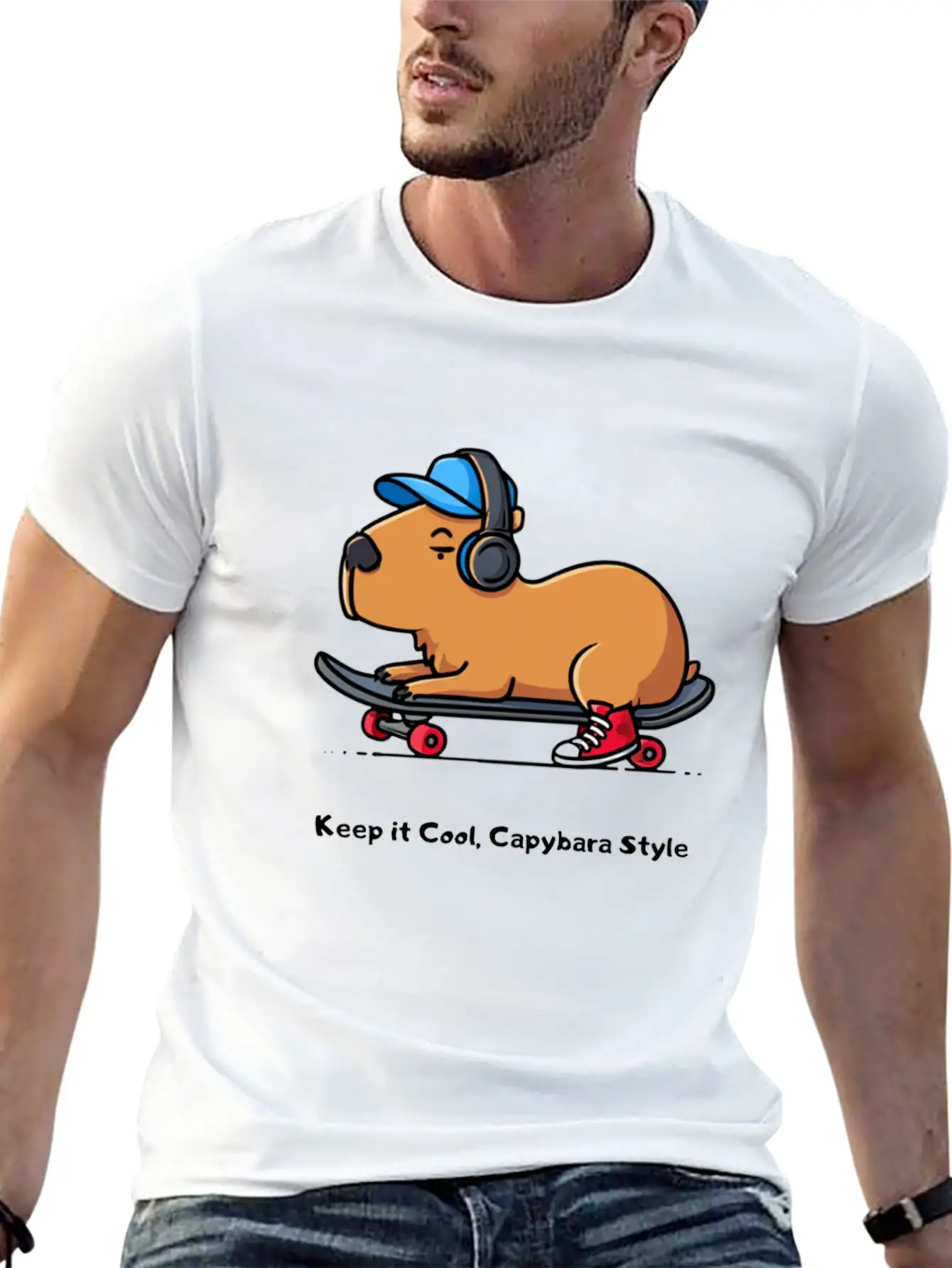 CAPYBARA STYLE Relaxed Everyday Tee – Lightweight And Durable Cotton