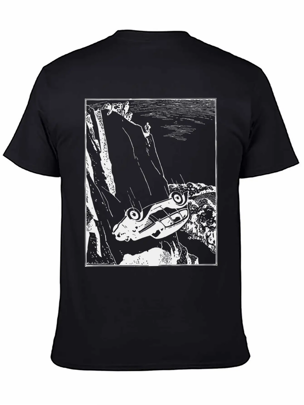 Car Flip Over The Cliff Classic Cotton Tee – Unisex Comfort For Any Season