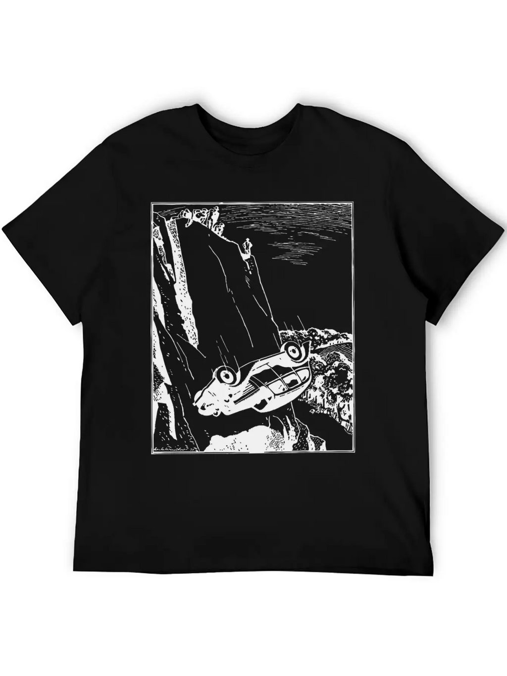 Car Flip Over The Cliff Classic Cotton Tee – Unisex Comfort For Any Season