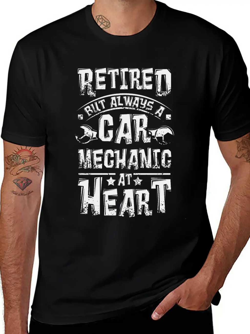 Car Mechanic At Heart Stylish Everyday T-Shirt – Unisex Basic Cotton Tee
