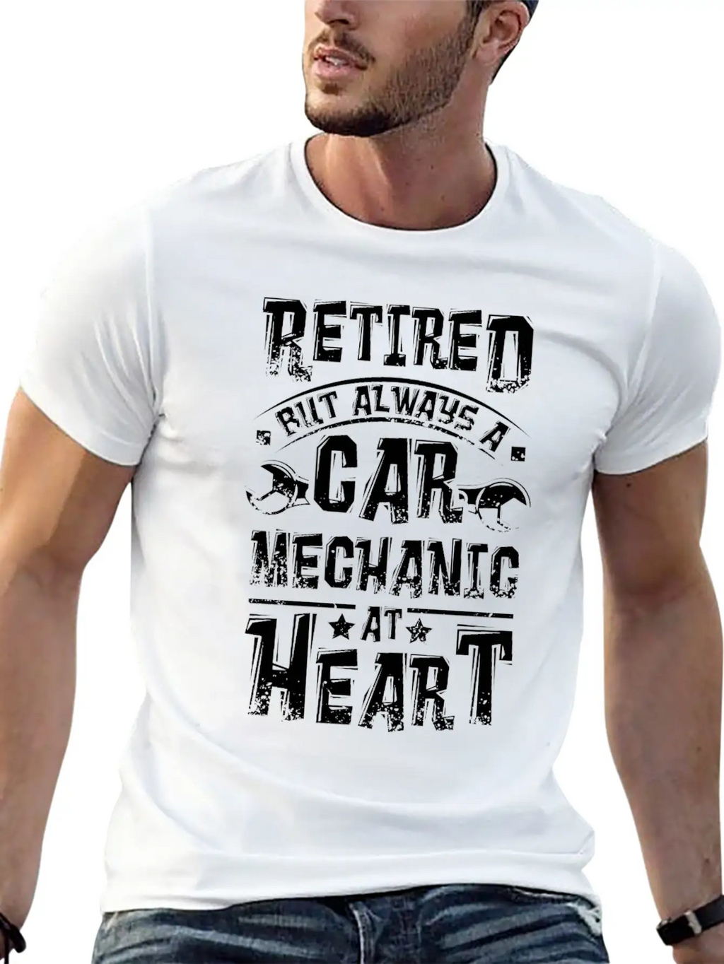 Car Mechanic At Heart Stylish Everyday T-Shirt – Unisex Basic Cotton Tee