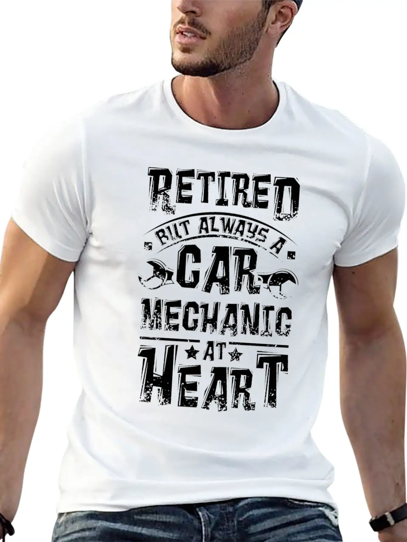 Car Mechanic At Heart Stylish Everyday T-Shirt – Unisex Basic Cotton Tee