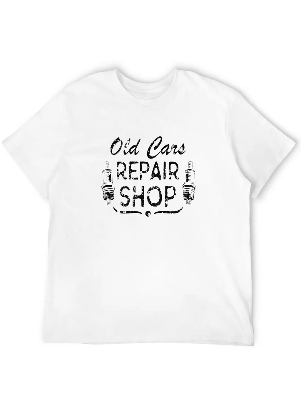 Car Mechanic Spark Plug Workshop Vintage Basic Graphic T-Shirt – Daily Comfort In Soft Cotton
