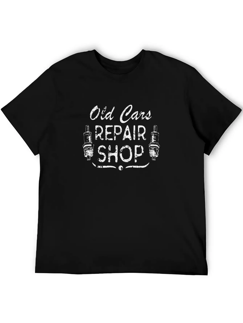 Car Mechanic Spark Plug Workshop Vintage Basic Graphic T-Shirt – Daily Comfort In Soft Cotton