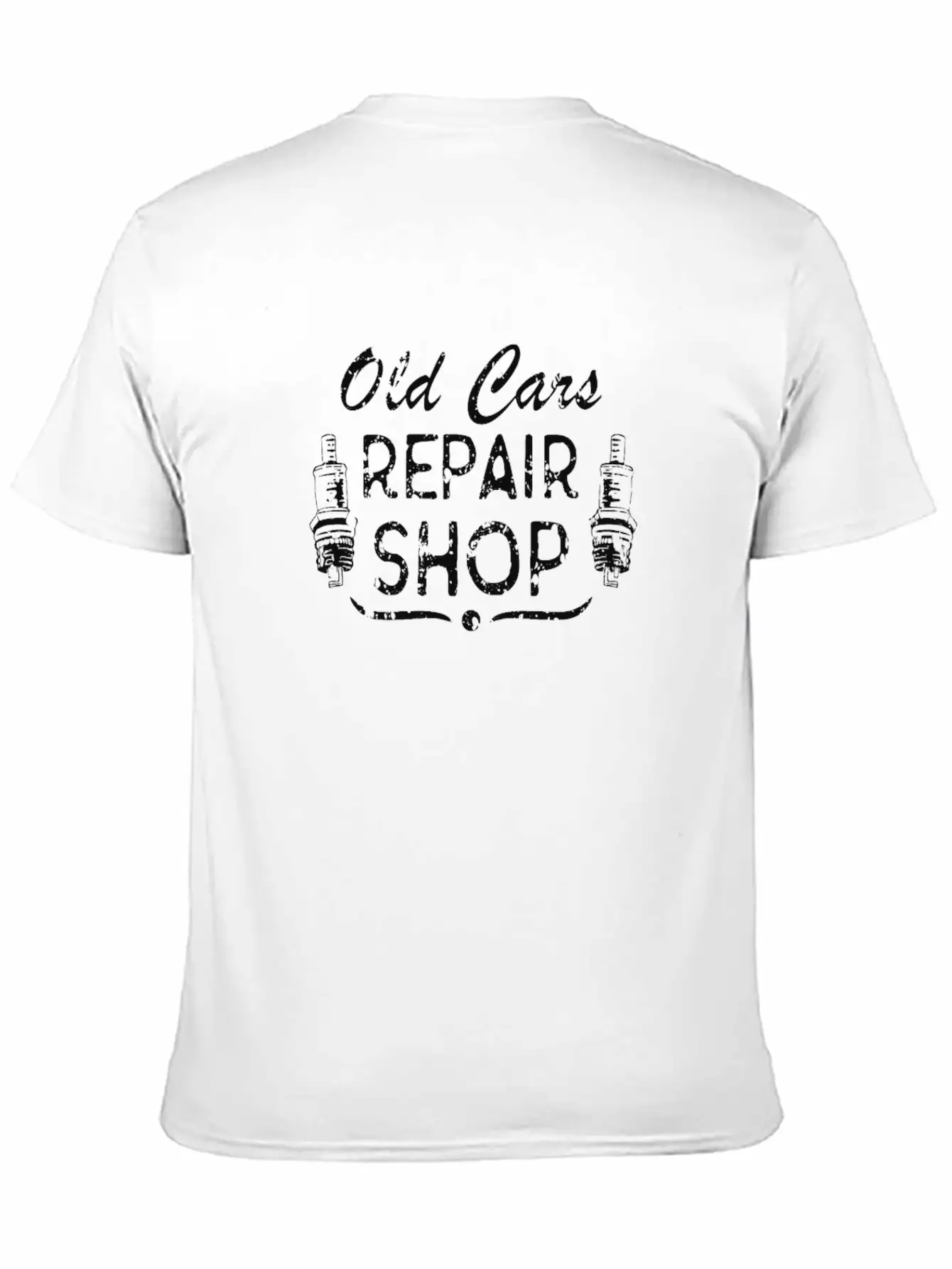 Car Mechanic Spark Plug Workshop Vintage Basic Graphic T-Shirt – Daily Comfort In Soft Cotton