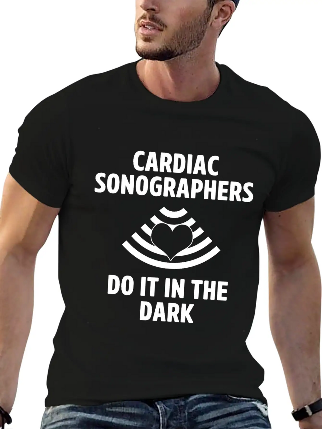 Cardiac Sonographer Echo Tech In The Dark RDCS Classic Cotton Tee – Unisex Comfort For Any Season