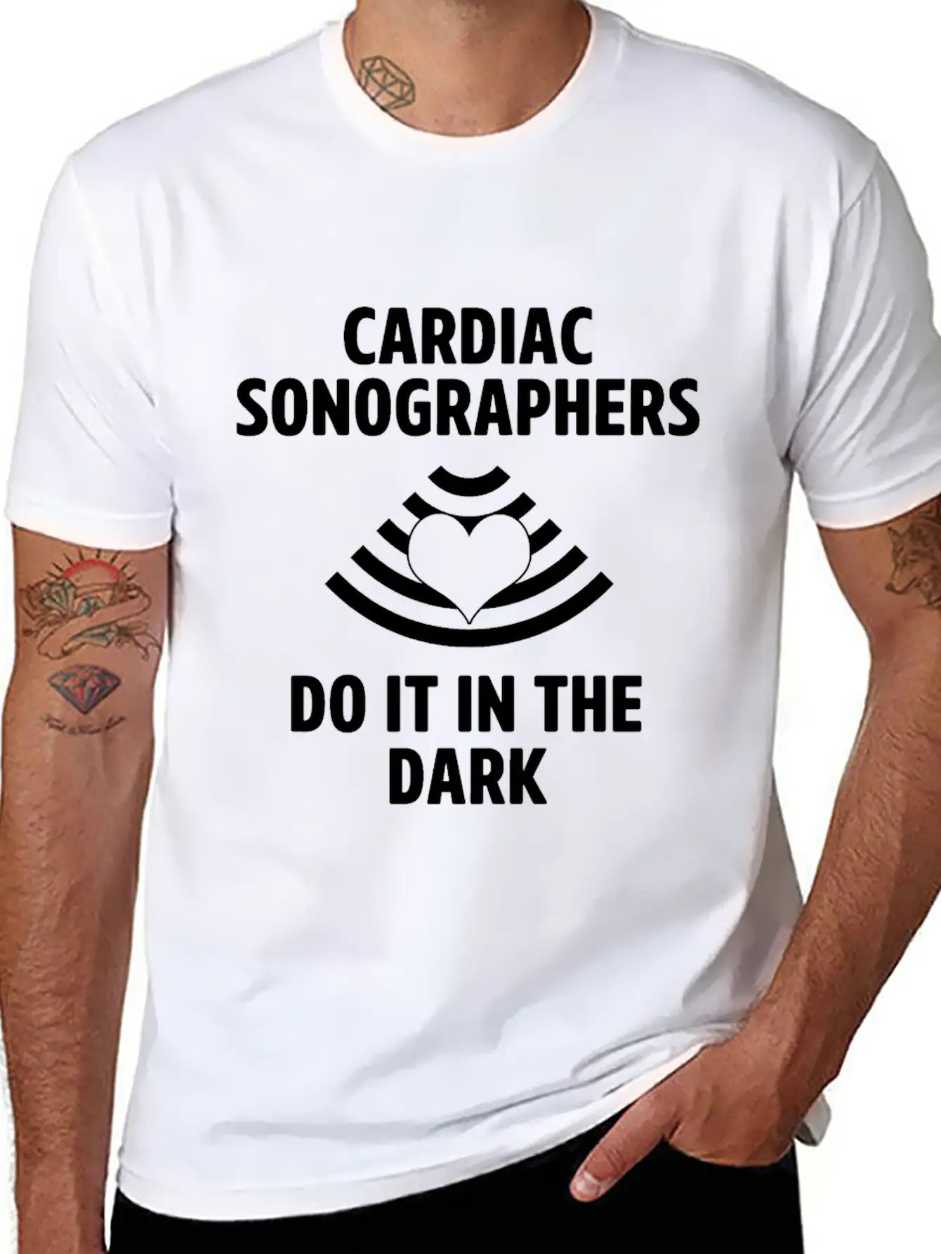 Cardiac Sonographer Echo Tech In The Dark RDCS Classic Cotton Tee – Unisex Comfort For Any Season