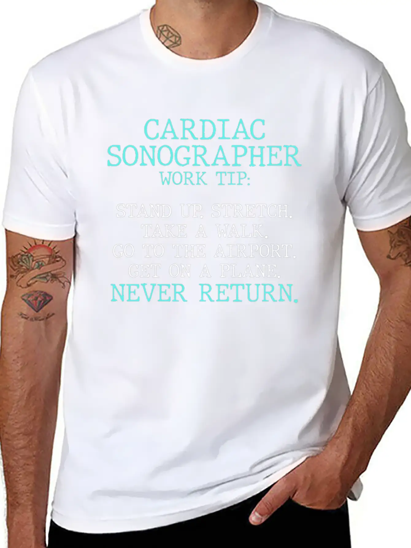 Cardiac Sonographer Echo Tech Stretch RDCS Design Breathable Graphic T-Shirt – Perfect For Casual Days