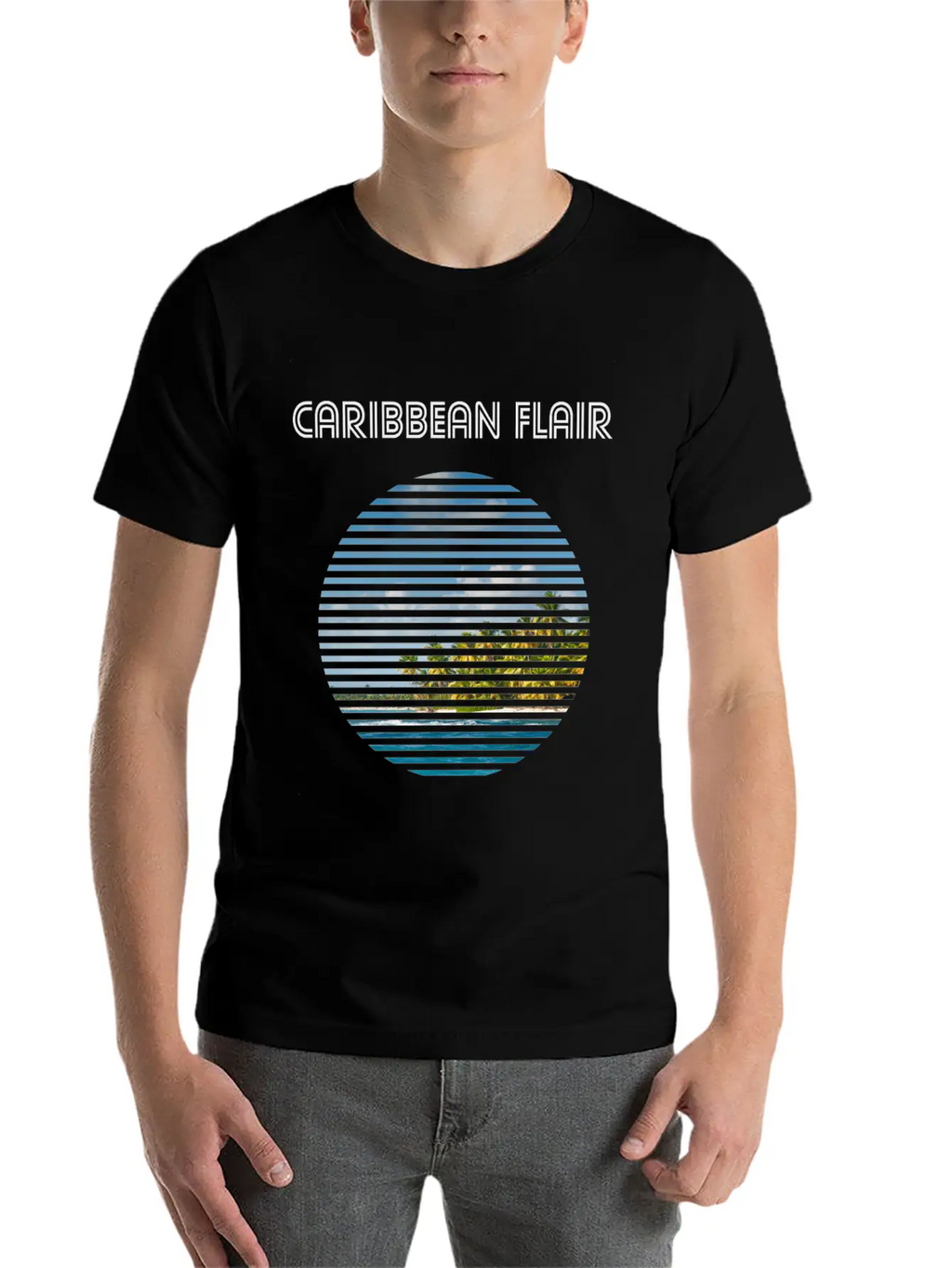 Caribbean Flair Vintage Caribbean Holiday Beach Essential Cotton Tee For Daily Outfits – Unisex Style