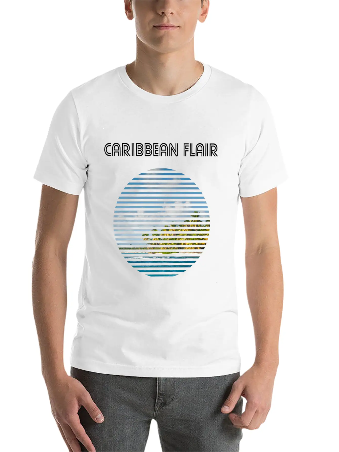 Caribbean Flair Vintage Caribbean Holiday Beach Essential Cotton Tee For Daily Outfits – Unisex Style